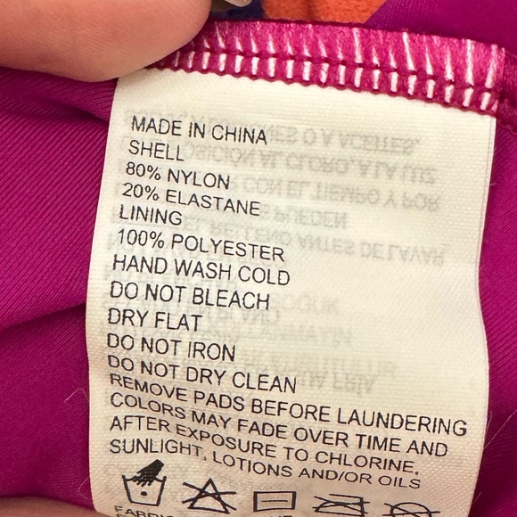 Prana Alta Tankini Rich Fuchsia Multi-Color Swim Top XS - Picture 15 of 15